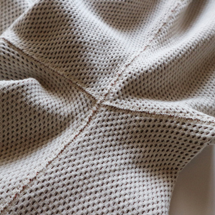 ループアンドウェフト LRH1036 DOUBLE FACE HEX HONEYCOMB HENLEY NECK THERMAL V.IVORY ヘンリーネックサーマル ヴィンテージアイボリー メンズ