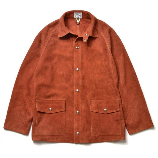 ザ リアルマッコイズ MJ23014 8HU LEATHER WELDER JACKET BRICK RED メンズ レザー ジャケット スプリットレザー