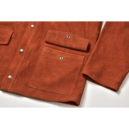 ザ リアルマッコイズ MJ23014 8HU LEATHER WELDER JACKET BRICK RED メンズ レザー ジャケット スプリットレザー
