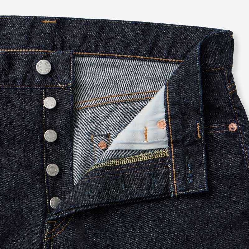 桃太郎ジーンズ MMJB0201 #200 CLASSIC TAPERED TOKUNO BLUE 15.7oz ボタンフライ クラシック テーパード メンズ デニム ジーンズ