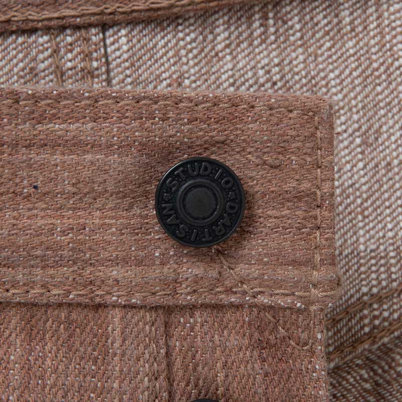 ステュディオ・ダ・ルチザン SP-110 45th 柿極スラブジーンズ レギュラーストレート 16oz メンズ デニム 柿渋染め