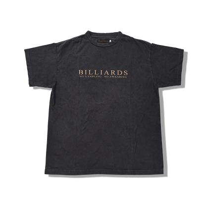 フルカウント 5024-2 Billiards 後染黒色 プリント Tシャツ ブラック