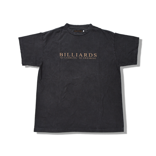 フルカウント 5024-2 Billiards 後染黒色 プリント Tシャツ ブラック