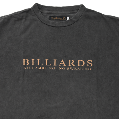 フルカウント 5024-2 Billiards 後染黒色 プリント Tシャツ ブラック