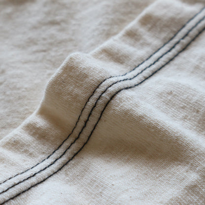 ループアンドウェフト LRC1091 RECYCLED NEP PLATING DOT SEAM S/S CREWNECK ショートスリーブクルーネック N. IVORY
