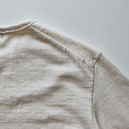 ループアンドウェフト LRC1091 RECYCLED NEP PLATING DOT SEAM S/S CREWNECK ショートスリーブクルーネック N. IVORY