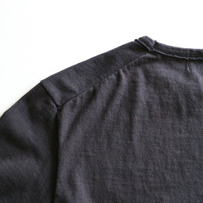 ループアンドウェフト LRC1091 RECYCLED NEP PLATING DOT SEAM S/S CREWNECK ショートスリーブクルーネック A. BLACK