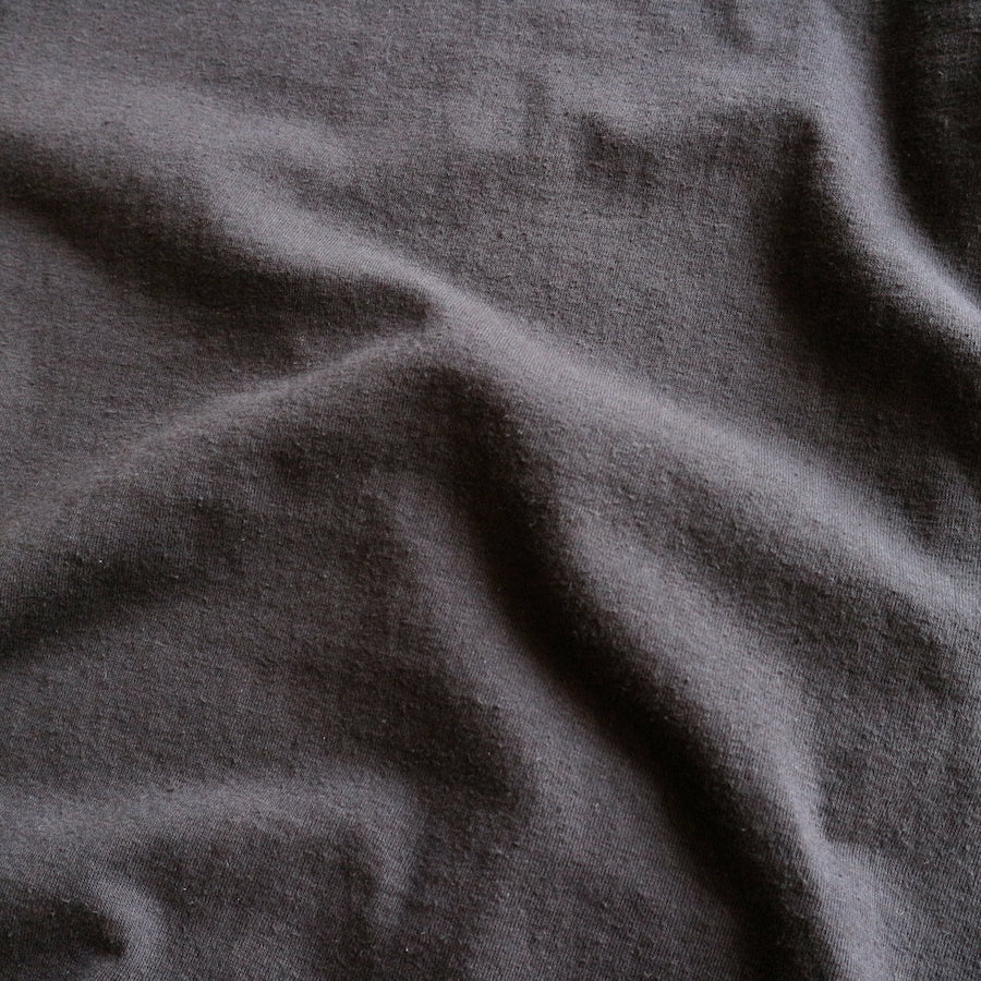 ループアンドウェフト LRC1091 RECYCLED NEP PLATING DOT SEAM S/S CREWNECK ショートスリーブクルーネック A. BLACK