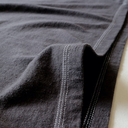 ループアンドウェフト LRC1091 RECYCLED NEP PLATING DOT SEAM S/S CREWNECK ショートスリーブクルーネック A. BLACK