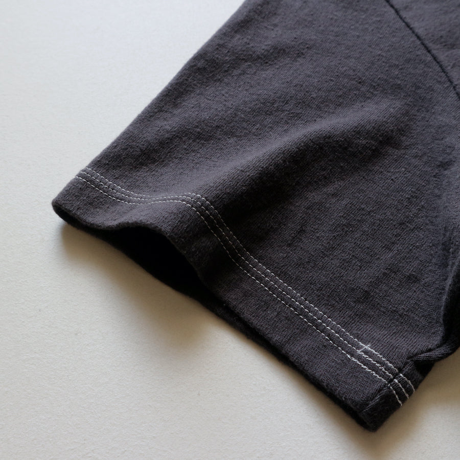 ループアンドウェフト LRC1091 RECYCLED NEP PLATING DOT SEAM S/S CREWNECK ショートスリーブクルーネック A. BLACK