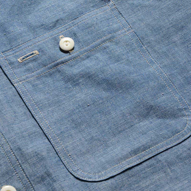 25SS デラックスウエア 7623 56 INDIGO CHAMBRAY インディゴ ワンウォッシュ メンズ 長袖 シャンブレー シャツ