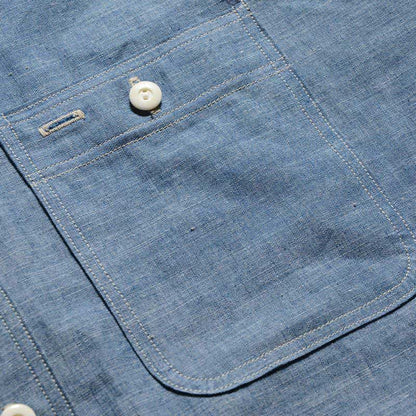 25SS デラックスウエア 7623 56 INDIGO CHAMBRAY インディゴ ワンウォッシュ メンズ 長袖 シャンブレー シャツ