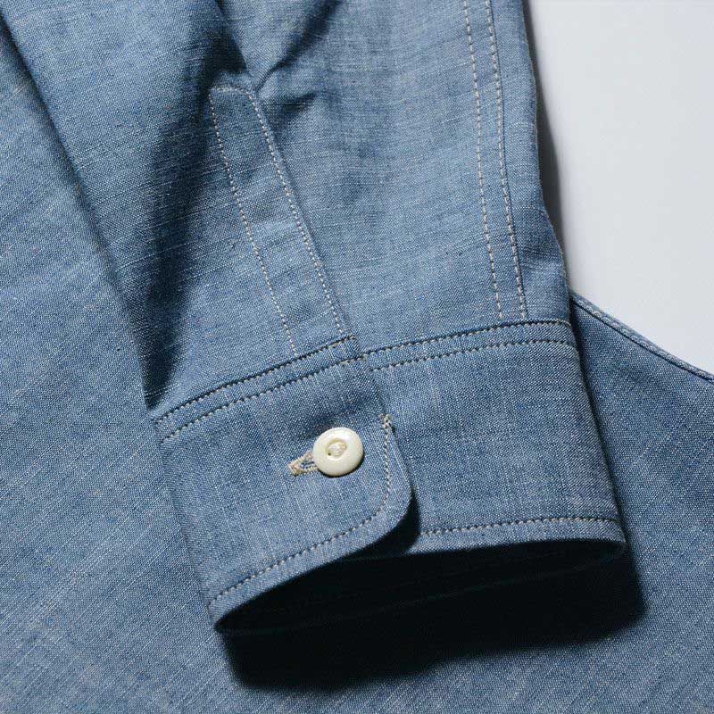 25SS デラックスウエア 7623 56 INDIGO CHAMBRAY インディゴ ワンウォッシュ メンズ 長袖 シャンブレー シャツ