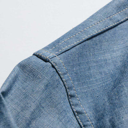 25SS デラックスウエア 7623 56 INDIGO CHAMBRAY インディゴ ワンウォッシュ メンズ 長袖 シャンブレー シャツ