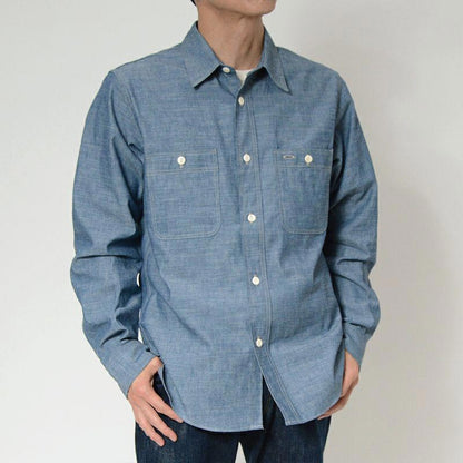 25SS デラックスウエア 7623 56 INDIGO CHAMBRAY インディゴ ワンウォッシュ メンズ 長袖 シャンブレー シャツ
