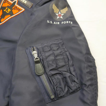 バズリクソンズ Lot No. BR15514 Type L-2A ORANGE RIB -13th FTR INTCP.SQ.- メンズ アウター フライト ジャケット 要撃戦闘飛行隊 L-2 ステンシル オレンジリブ