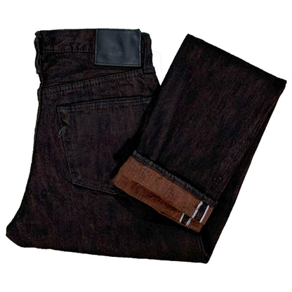 15oz Black x kakishibu  Extra Slub Relaxed Tapered