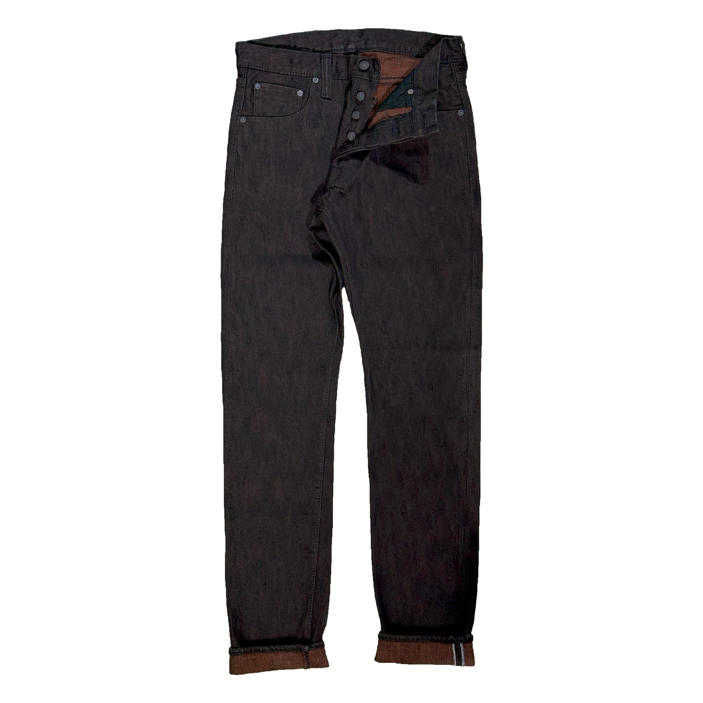 15oz Black x kakishibu  Extra Slub Relaxed Tapered