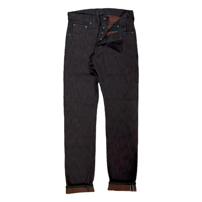 15oz Black x kakishibu  Extra Slub Relaxed Tapered