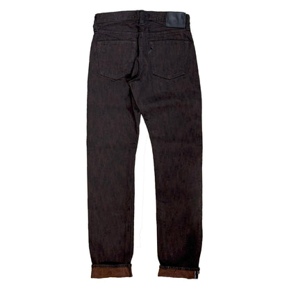 15oz Black x kakishibu  Extra Slub Relaxed Tapered