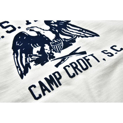 ザ リアルマッコイズ MC23010 AMERICAN ATHLETIC TEE / CAMP CROFT ミルク メンズ 半袖 プリント Tシャツ ミリタリー