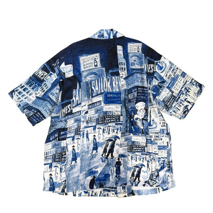 ALOHA SHIRT TIMES SQUARE:BLUE