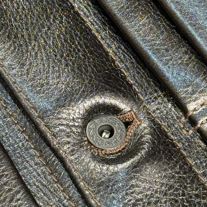 Y'2LEATHER×UNIQUE JEAN STORE別注企画【COTAN[PEKO]】ブラック メンズ レザー ジャケット ファーストタイプ