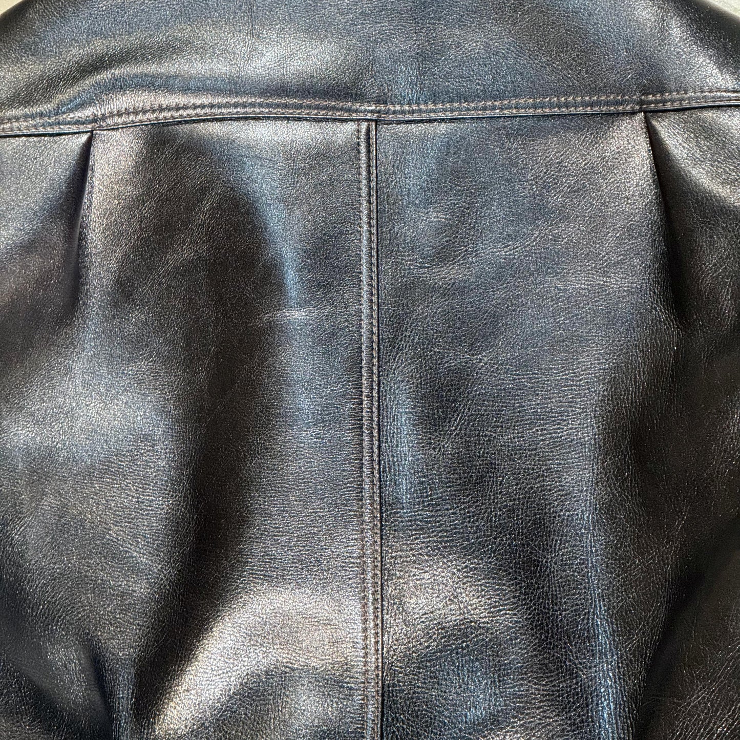 Y'2LEATHER×UNIQUE JEAN STORE別注企画【COTAN[PEKO]】ブラック メンズ レザー ジャケット ファーストタイプ
