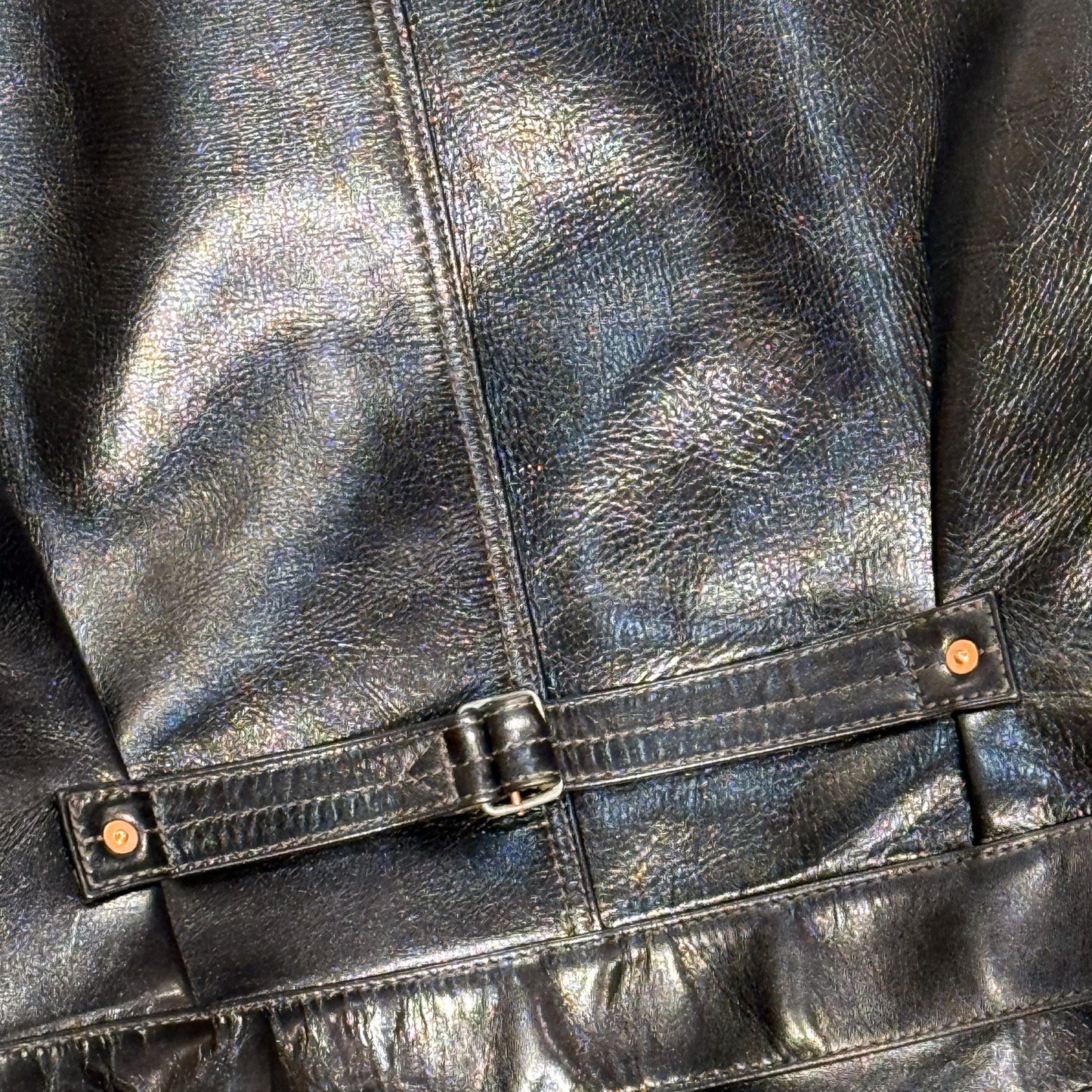 Y'2LEATHER×UNIQUE JEAN STORE別注企画【COTAN[PEKO]】ブラック メンズ レザー ジャケット ファーストタイプ