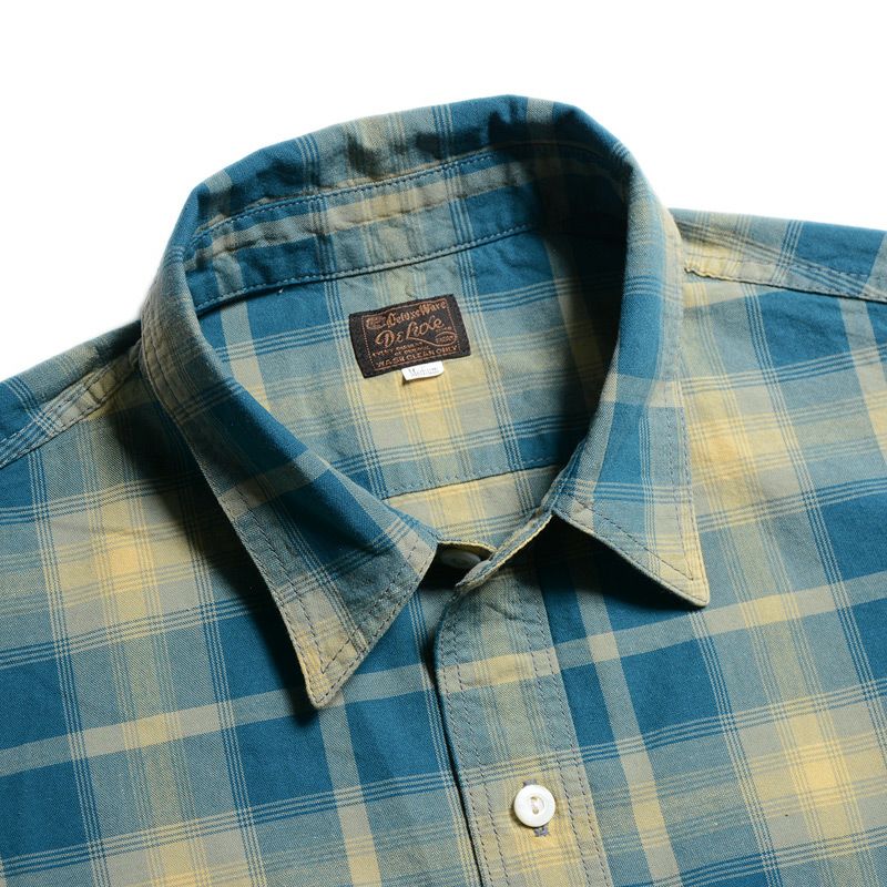 デラックスウエア LV-28 60s CHECK PATTERN スルーチェックシャツ NAVY