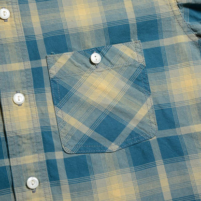 デラックスウエア LV-28 60s CHECK PATTERN スルーチェックシャツ NAVY