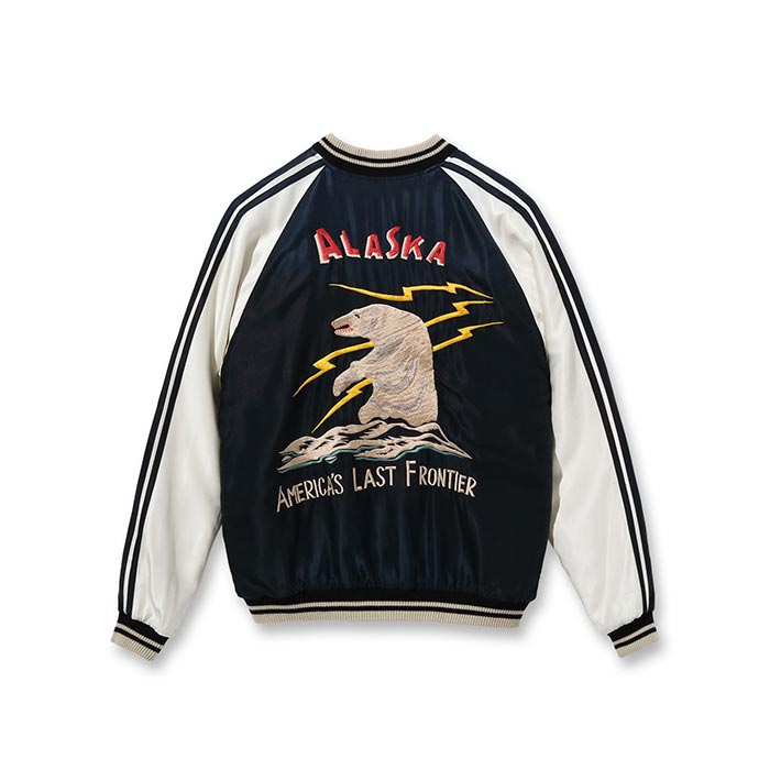 テーラー東洋 Lot No. TT15492-119 Late 1950s Style Acetate Souvenir Jacket “POLAR BEAR” × “MOOSE” (AGING MODEL)