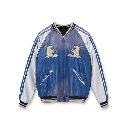 テーラー東洋 Lot No. TT15492-119 Late 1950s Style Acetate Souvenir Jacket “POLAR BEAR” × “MOOSE” (AGING MODEL)