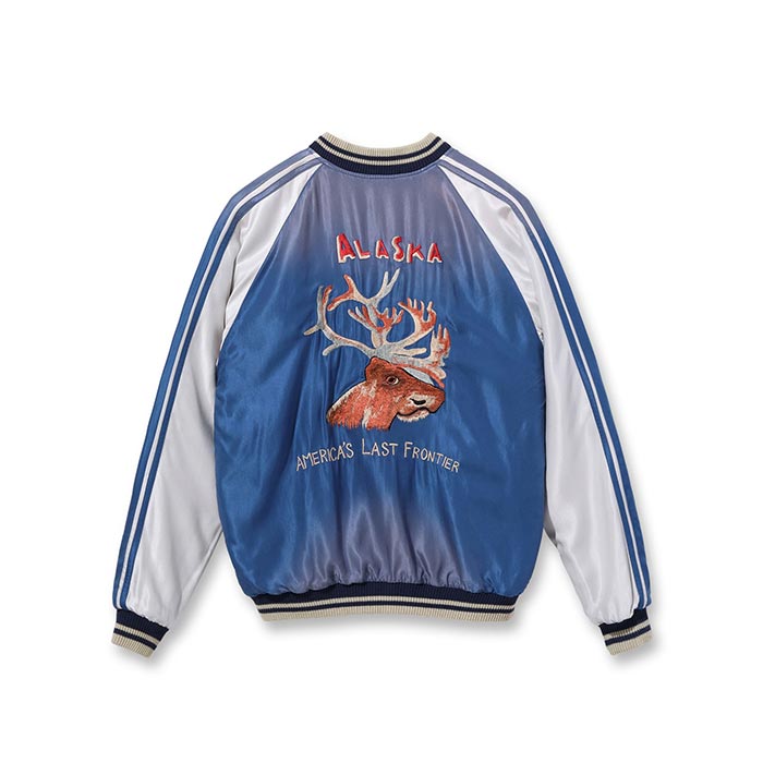 テーラー東洋 Lot No. TT15492-119 Late 1950s Style Acetate Souvenir Jacket “POLAR BEAR” × “MOOSE” (AGING MODEL)