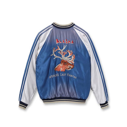 テーラー東洋 Lot No. TT15492-119 Late 1950s Style Acetate Souvenir Jacket “POLAR BEAR” × “MOOSE” (AGING MODEL)