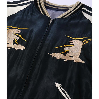 テーラー東洋 Lot No. TT15492-119 Late 1950s Style Acetate Souvenir Jacket “POLAR BEAR” × “MOOSE” (AGING MODEL)
