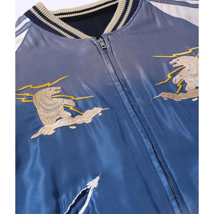 テーラー東洋 Lot No. TT15492-119 Late 1950s Style Acetate Souvenir Jacket “POLAR BEAR” × “MOOSE” (AGING MODEL)
