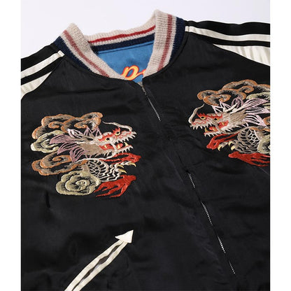 テーラー東洋 Lot No.TT15531-119 Early 1950s Style Acetate Souvenir Jacket “KOSHO & CO.” Special Edition “DUELLING DRAGONS” × “JAPAN MAP (HAND PRINT)”