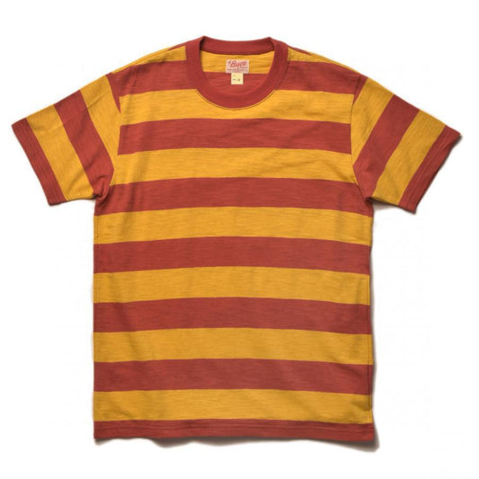 ブコ BC20007 BUCO STRIPE TEE S/S SALMON 半袖 ボーダーTシャツ