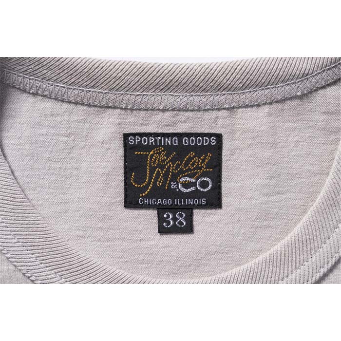 ジョーマッコイ MC24024 JOE MCCOY TEE / WACO LONG-HORNS グレー メンズ 半袖Tシャツ バインダーネック バックプリント