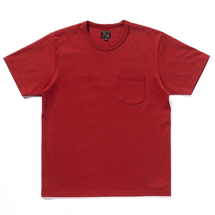 ジョーマッコイ MC24024 JOE MCCOY TEE / WACO LONG-HORNS チェリー メンズ 半袖Tシャツ バインダーネック バックプリント