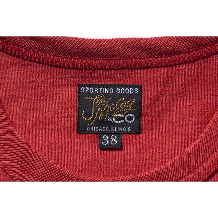 ジョーマッコイ MC24024 JOE MCCOY TEE / WACO LONG-HORNS チェリー メンズ 半袖Tシャツ バインダーネック バックプリント