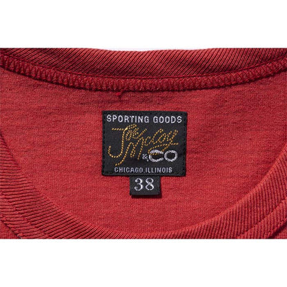 ジョーマッコイ MC24024 JOE MCCOY TEE / WACO LONG-HORNS チェリー メンズ 半袖Tシャツ バインダーネック バックプリント