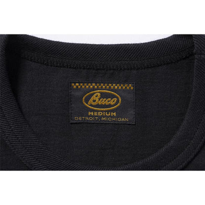 ブコ BC24003 BUCO TEE / ENGINEERS ブラック 030 メンズ 半袖 プリント Tシャツ バインダーネック バックプリント