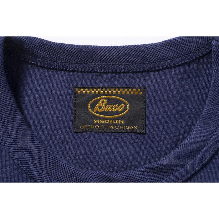 ブコ BC24003 BUCO TEE / ENGINEERS ネイビー 140 メンズ 半袖 プリント Tシャツ バインダーネック バックプリント
