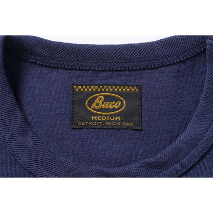ブコ BC24003 BUCO TEE / ENGINEERS ネイビー 140 メンズ 半袖 プリント Tシャツ バインダーネック バックプリント