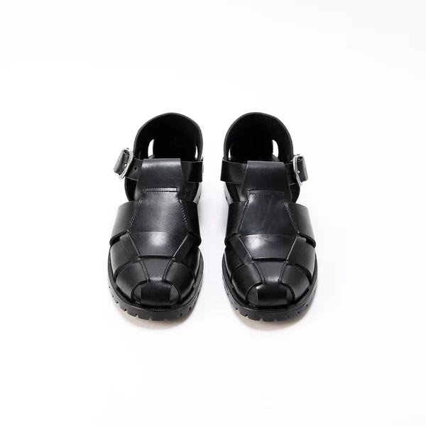 ブラザーブリッジ R011 HEMINGWAY VEGETABLE BLK/COW ヘミングウェイ ブラック メンズ レザー フィシャーマンサンダル