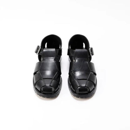 ブラザーブリッジ R011 HEMINGWAY VEGETABLE BLK/COW ヘミングウェイ ブラック メンズ レザー フィシャーマンサンダル