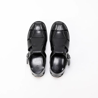 ブラザーブリッジ R011 HEMINGWAY VEGETABLE BLK/COW ヘミングウェイ ブラック メンズ レザー フィシャーマンサンダル