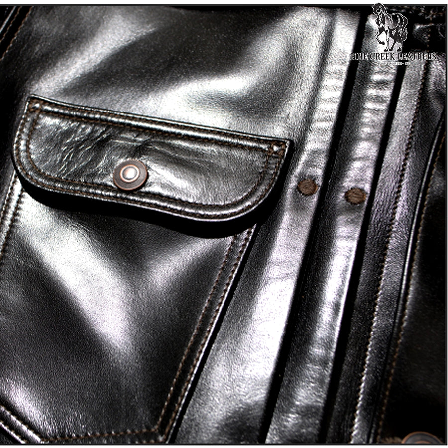 ファインクリークレザーズ FCJK010 SELEM ブラック セーラム メンズ レザージャケット ホースハイド